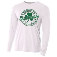 Prone To Shenanigans Malarkey St Patricks Day Cooling Performance Long Sleeve Crew