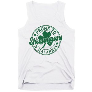 Prone To Shenanigans Malarkey St Patricks Day Tank Top