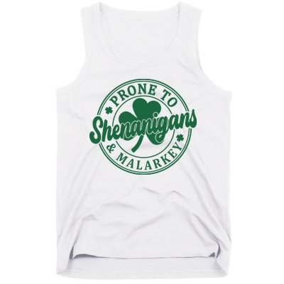 Prone To Shenanigans Malarkey St Patricks Day Tank Top