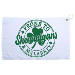 Prone To Shenanigans Malarkey St Patricks Day Grommeted Golf Towel