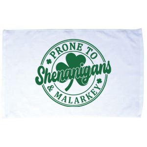 Prone To Shenanigans Malarkey St Patricks Day Microfiber Hand Towel