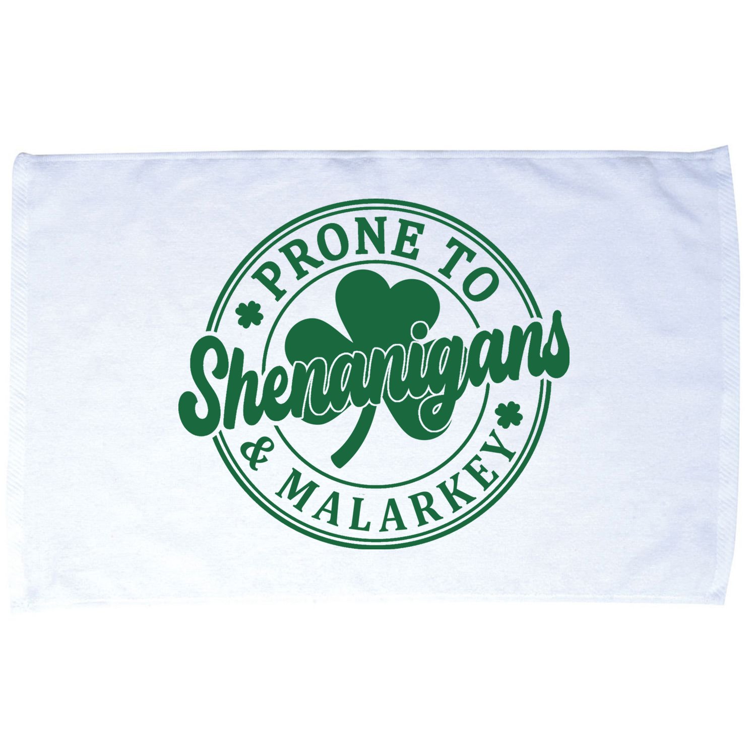 Prone To Shenanigans Malarkey St Patricks Day Microfiber Hand Towel