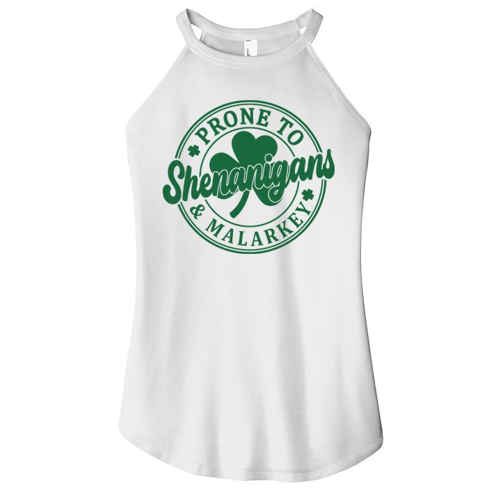 Prone To Shenanigans Malarkey St Patricks Day Women's Perfect Tri Rocker Tank