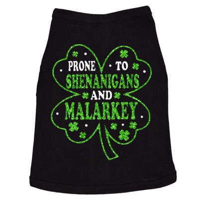 Prone To Shenanigans And Malarkey St Patricks Day Doggie Tank