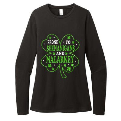 Prone To Shenanigans And Malarkey St Patricks Day Womens CVC Long Sleeve Shirt