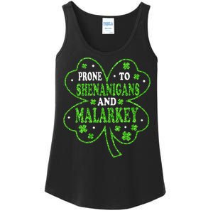 Prone To Shenanigans And Malarkey St Patricks Day Ladies Essential Tank