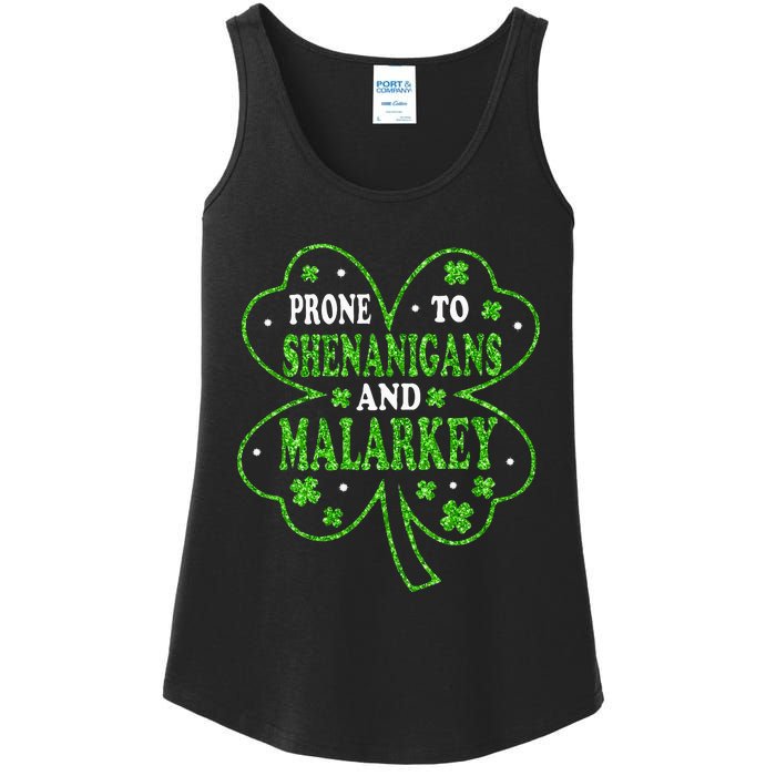 Prone To Shenanigans And Malarkey St Patricks Day Ladies Essential Tank