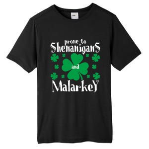 Prone To Shenanigans And Malarkey Boys St Patricks Day Funny Tall Fusion ChromaSoft Performance T-Shirt