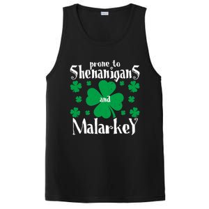 Prone To Shenanigans And Malarkey Boys St Patricks Day Funny PosiCharge Competitor Tank