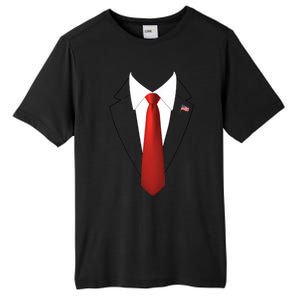 President Trump Suit Lazy Halloween Costume Usa Flag Tall Fusion ChromaSoft Performance T-Shirt