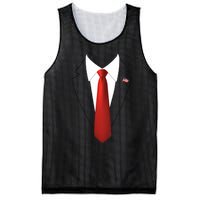 President Trump Suit Lazy Halloween Costume Usa Flag Mesh Reversible Basketball Jersey Tank