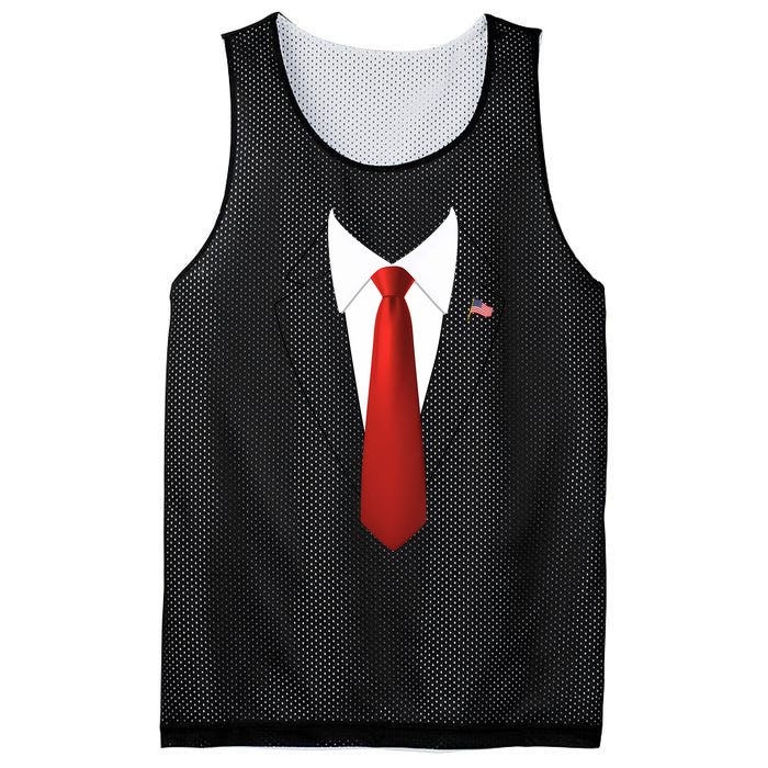 President Trump Suit Lazy Halloween Costume Usa Flag Mesh Reversible Basketball Jersey Tank