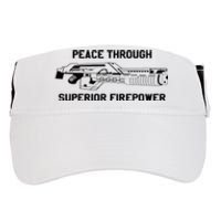 Peace Through Superior Firepower Adult Drive Performance Visor