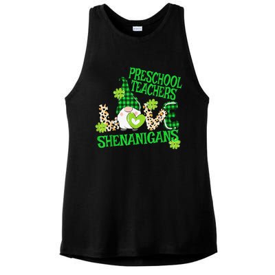 Preschool Teacher St Patricks Day PreK Shenanigans LOVE Ladies PosiCharge Tri-Blend Wicking Tank