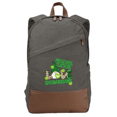 Preschool Teacher St Patricks Day PreK Shenanigans LOVE Cotton Canvas Backpack