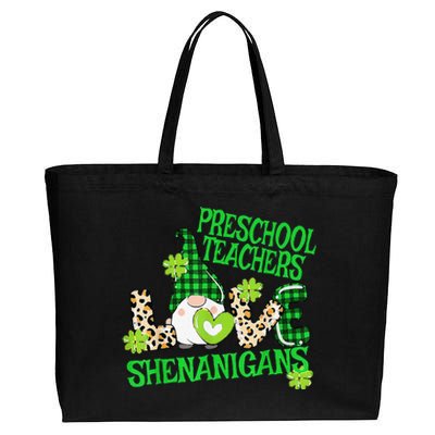 Preschool Teacher St Patricks Day PreK Shenanigans LOVE Cotton Canvas Jumbo Tote