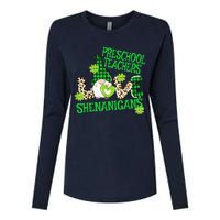 Preschool Teacher St Patricks Day PreK Shenanigans LOVE Womens Cotton Relaxed Long Sleeve T-Shirt