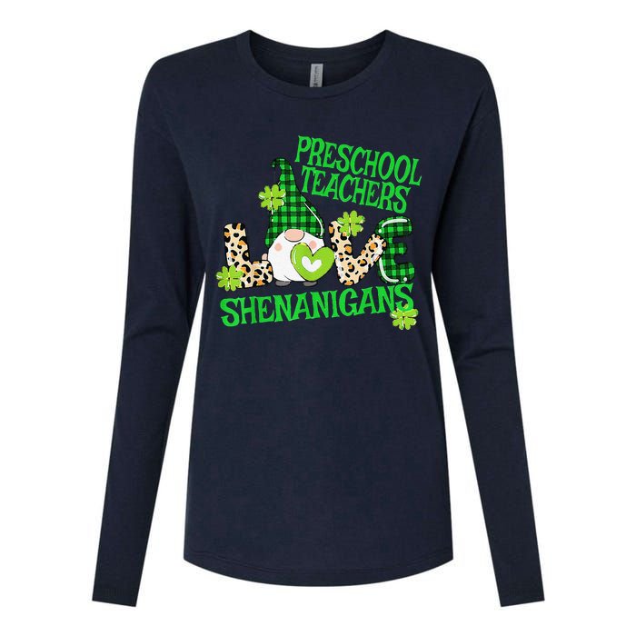 Preschool Teacher St Patricks Day PreK Shenanigans LOVE Womens Cotton Relaxed Long Sleeve T-Shirt