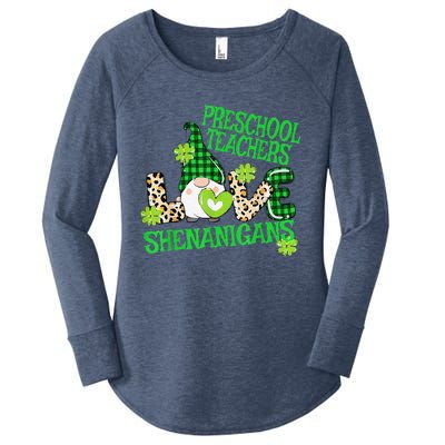 Preschool Teacher St Patricks Day PreK Shenanigans LOVE Women's Perfect Tri Tunic Long Sleeve Shirt