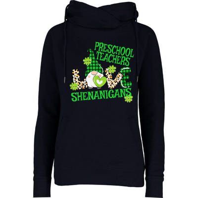 Preschool Teacher St Patricks Day PreK Shenanigans LOVE Womens Funnel Neck Pullover Hood