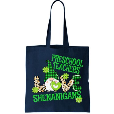 Preschool Teacher St Patricks Day PreK Shenanigans LOVE Tote Bag