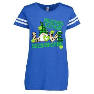 Preschool Teacher St Patricks Day PreK Shenanigans LOVE Enza Ladies Jersey Football T-Shirt