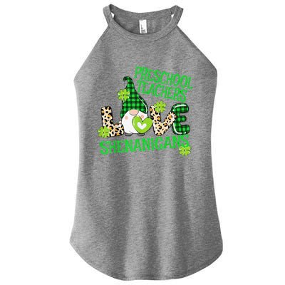 Preschool Teacher St Patricks Day PreK Shenanigans LOVE Women's Perfect Tri Rocker Tank