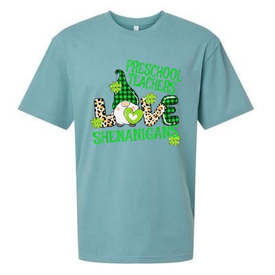 Preschool Teacher St Patricks Day PreK Shenanigans LOVE Sueded Cloud Jersey T-Shirt