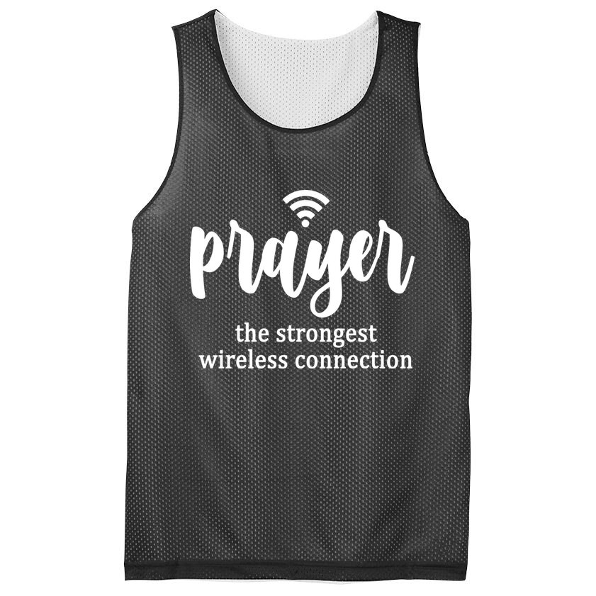 Prayer The Strongest Wireless Connection Mesh Reversible Basketball Jersey Tank