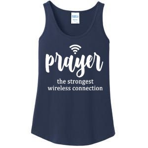 Prayer The Strongest Wireless Connection Ladies Essential Tank