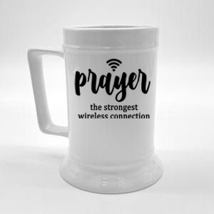 Prayer The Strongest Wireless Connection Beer Stein