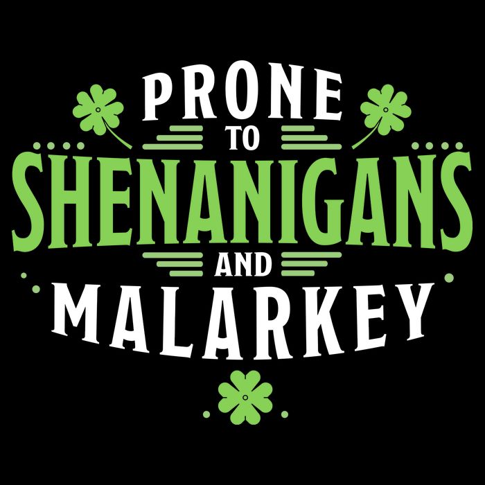 Prone To Shenanigans And Malarkey St Patricks Day Drawstring Bag