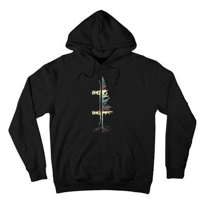 Pine Tree Snowboard Snowboarding Gift Hoodie