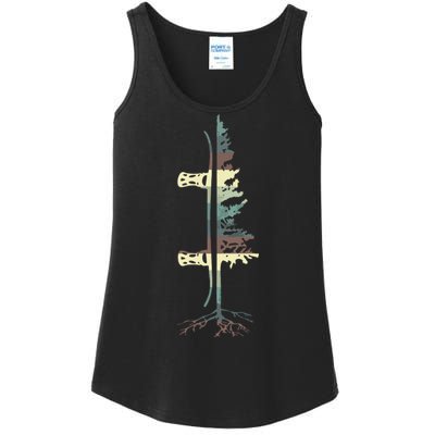 Pine Tree Snowboard Snowboarding Gift Ladies Essential Tank