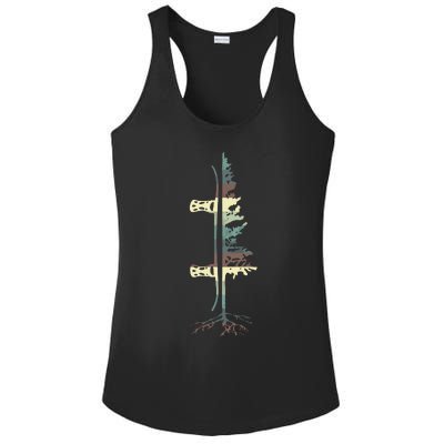 Pine Tree Snowboard Snowboarding Gift Ladies PosiCharge Competitor Racerback Tank