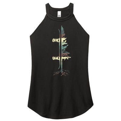 Pine Tree Snowboard Snowboarding Gift Women's Perfect Tri Rocker Tank