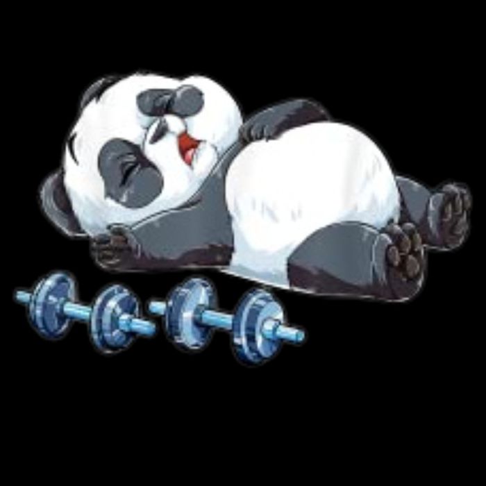 Panda The Struggle Is Real Weightlifting Fitness Gym Funny Drawstring Bag