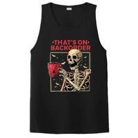 Pharmacy Tech Skeleton ThatS Backorder Funny Halloween PosiCharge Competitor Tank