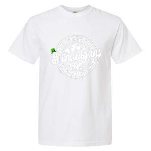 Prone To Shenanigans And Malarkey Shamrock St Patricks Day Garment-Dyed Heavyweight T-Shirt