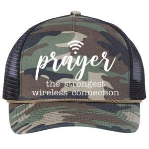 Prayer The Strongest Wireless Connection Retro Rope Trucker Hat Cap