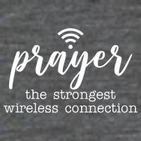 Prayer The Strongest Wireless Connection 7 Panel Mesh Trucker Snapback Hat