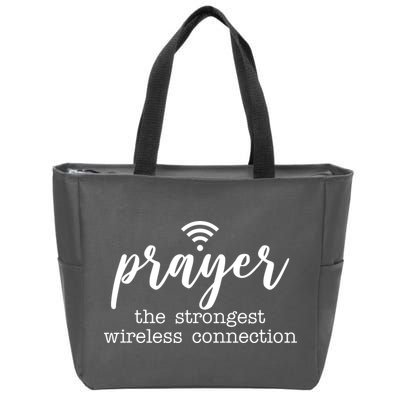 Prayer The Strongest Wireless Connection Zip Tote Bag