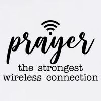 Prayer The Strongest Wireless Connection Garment-Dyed Sweatshirt
