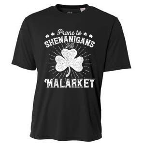 Prone To Shenanigans And Malarkey St Patricks Day  Wo Cooling Performance Crew T-Shirt