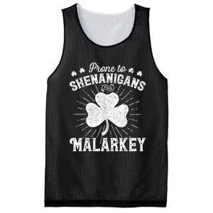 Prone To Shenanigans And Malarkey St Patricks Day  Wo Mesh Reversible Basketball Jersey Tank