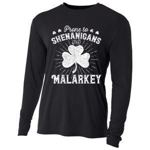 Prone To Shenanigans And Malarkey St Patricks Day  Wo Cooling Performance Long Sleeve Crew