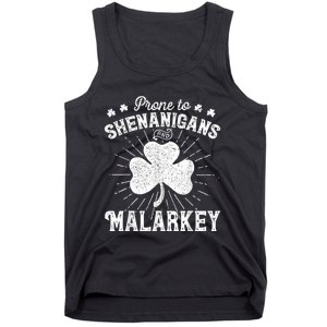 Prone To Shenanigans And Malarkey St Patricks Day  Wo Tank Top