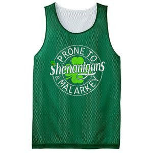 Prone To Shenanigans And Malarkey St Patricks Day Mesh Reversible Basketball Jersey Tank