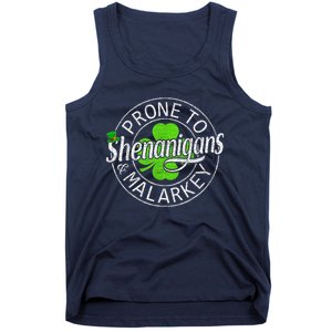 Prone To Shenanigans And Malarkey St Patricks Day Tank Top