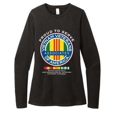 Proud To Serve Vietnam Veterans Associates Of America Meaningful Gift Womens CVC Long Sleeve Shirt